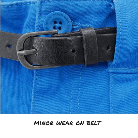 BeBop Bright Blue Utility Shorts with Braided Belt Size 5 - Picture 4 of 6